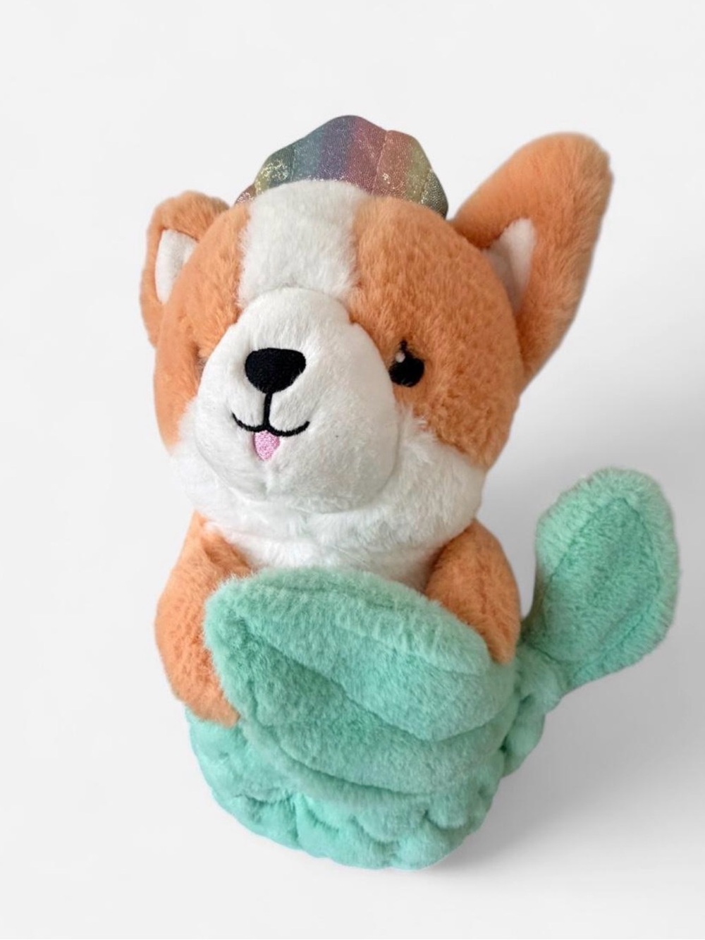 FAO Schwarz Orange and Mint Mermaid Corgi Plush